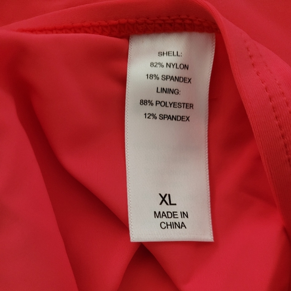 NWT LuckyBop bright coral tankini swim set sz XL - Picture 3 of 5
